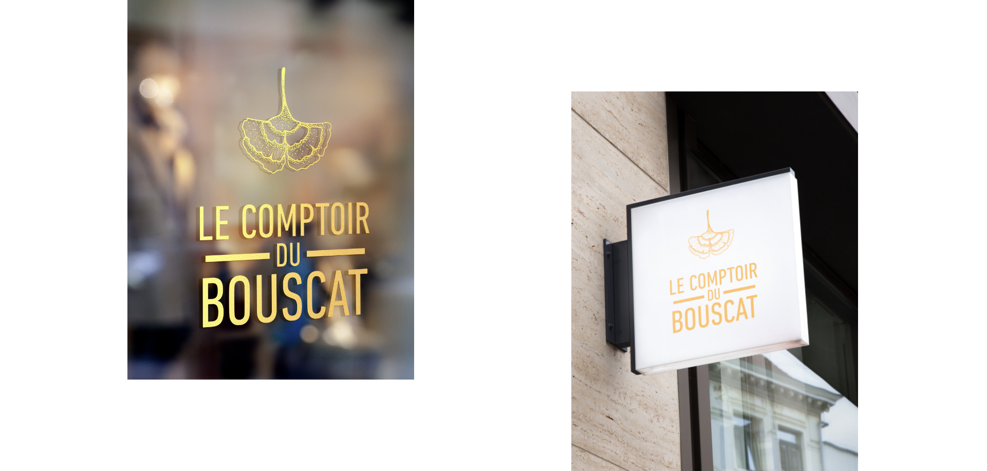 Création d'enseigne et de vitrophanie pour le Comptoir du Bouscat