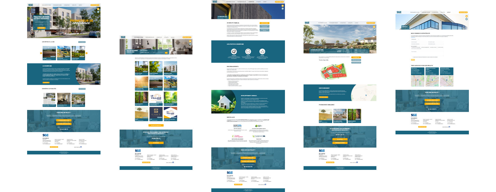 Design UI & UI des pages du site