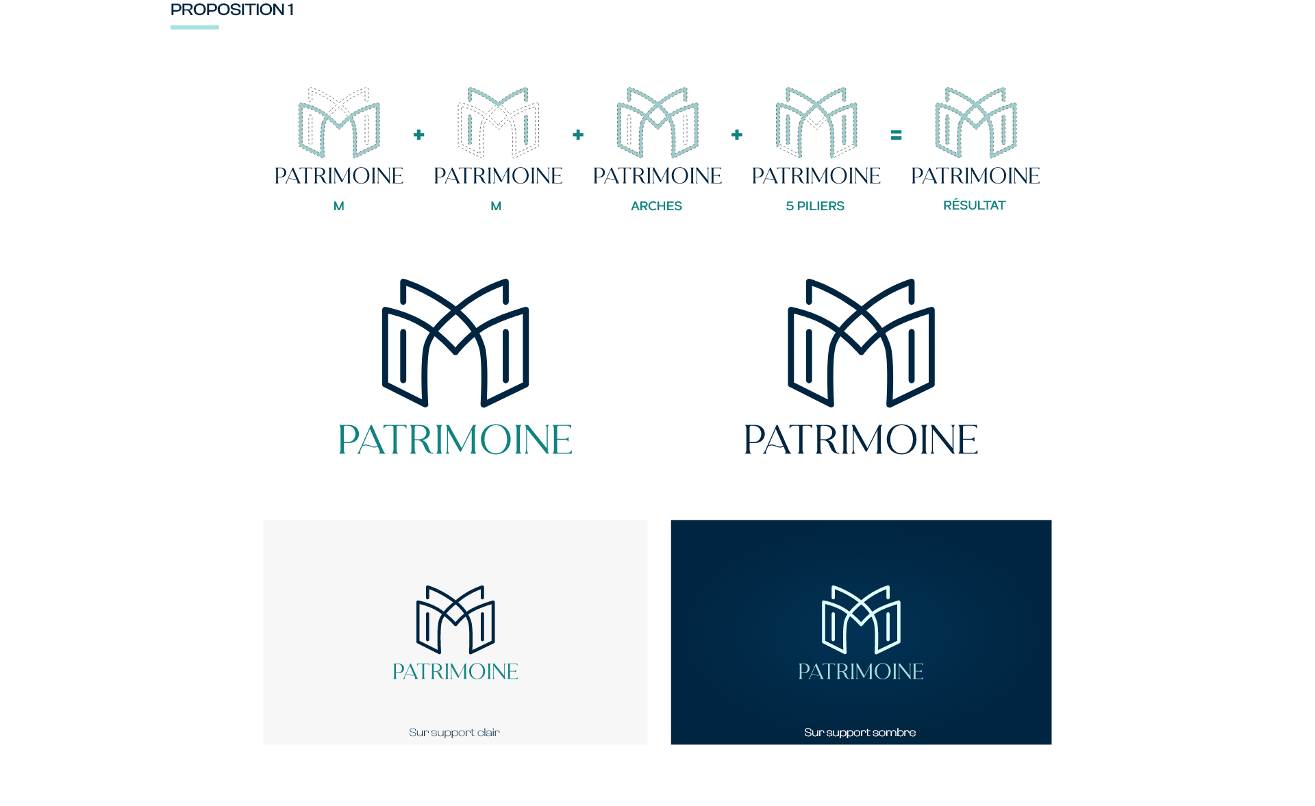 Première proposition du logotype de MM Patrimoine