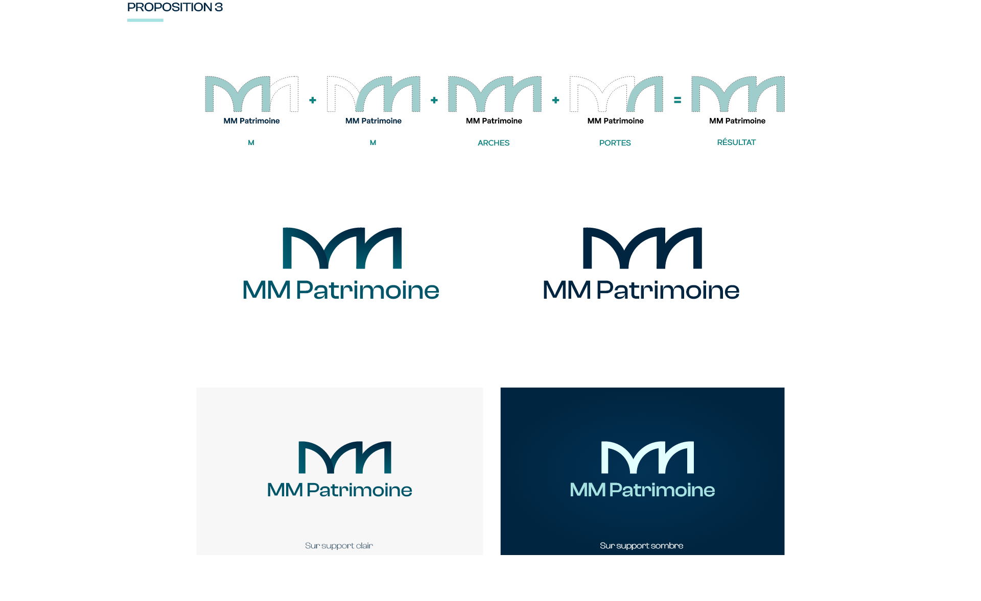 Troisième proposition pour le logo de MM Patrimoine